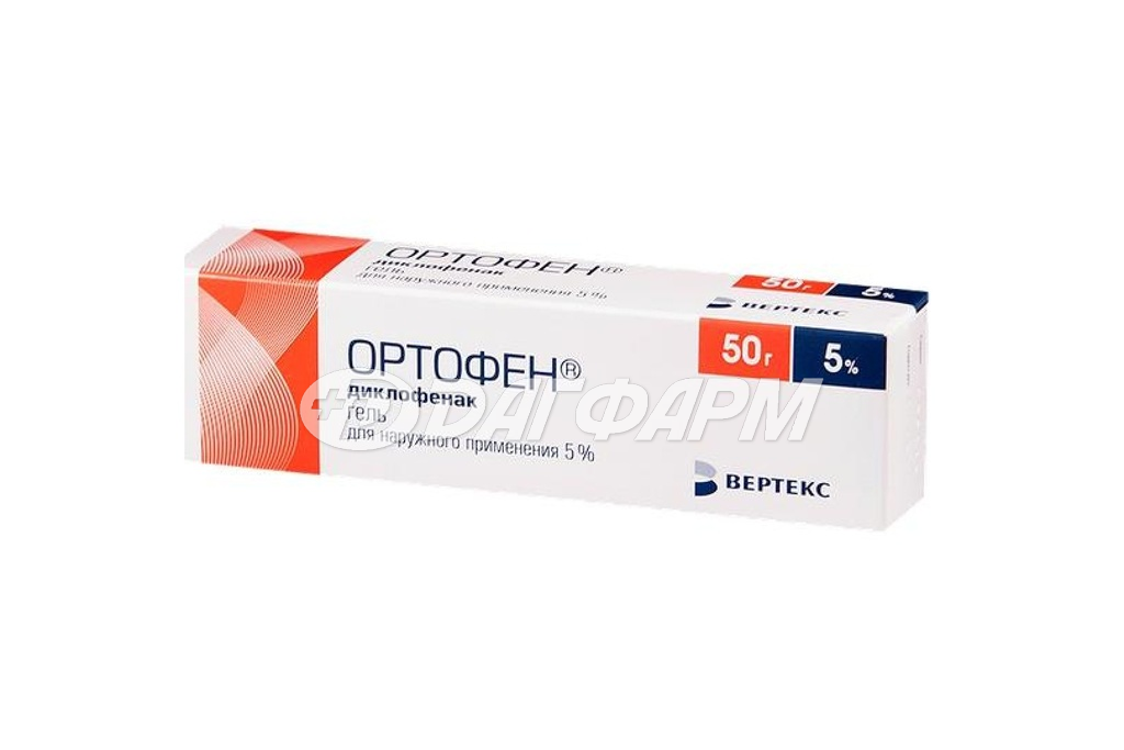 ОРТОФЕН гель 5% 50г