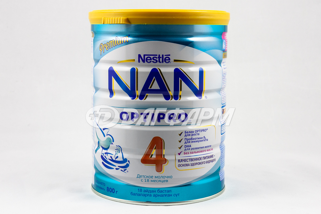 NAN 4 OPTIPRO смесь сухая молочная, 18мес+ 800г