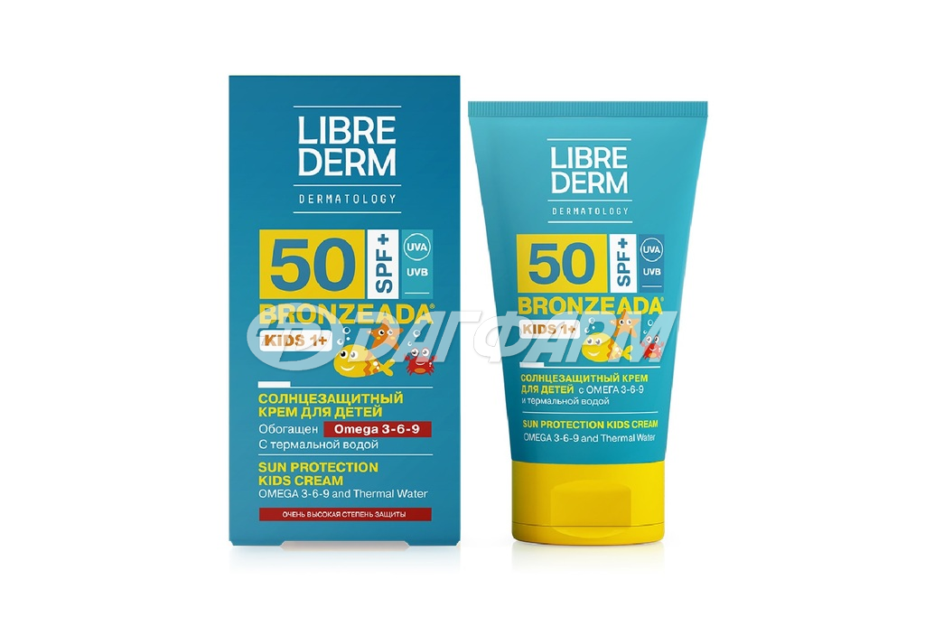 //ЛИБРИДЕРМ БРОНЗИАДА КРЕМ СОЛНЦЕЗАЩ. Д/ДЕТЕЙ С ОМЕГА 3-6-9 И ТЕРМАЛЬНОЙ ВОДОЙ SPF+50 150МЛ