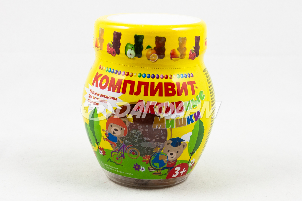КОМПЛИВИТ АКТИВНЫЕ МИШКИ пастилки жевательные для детей с 3-х лет №30