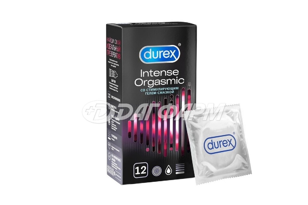 DUREX  дюрекс презервативы intense orgasmic рельефные №12