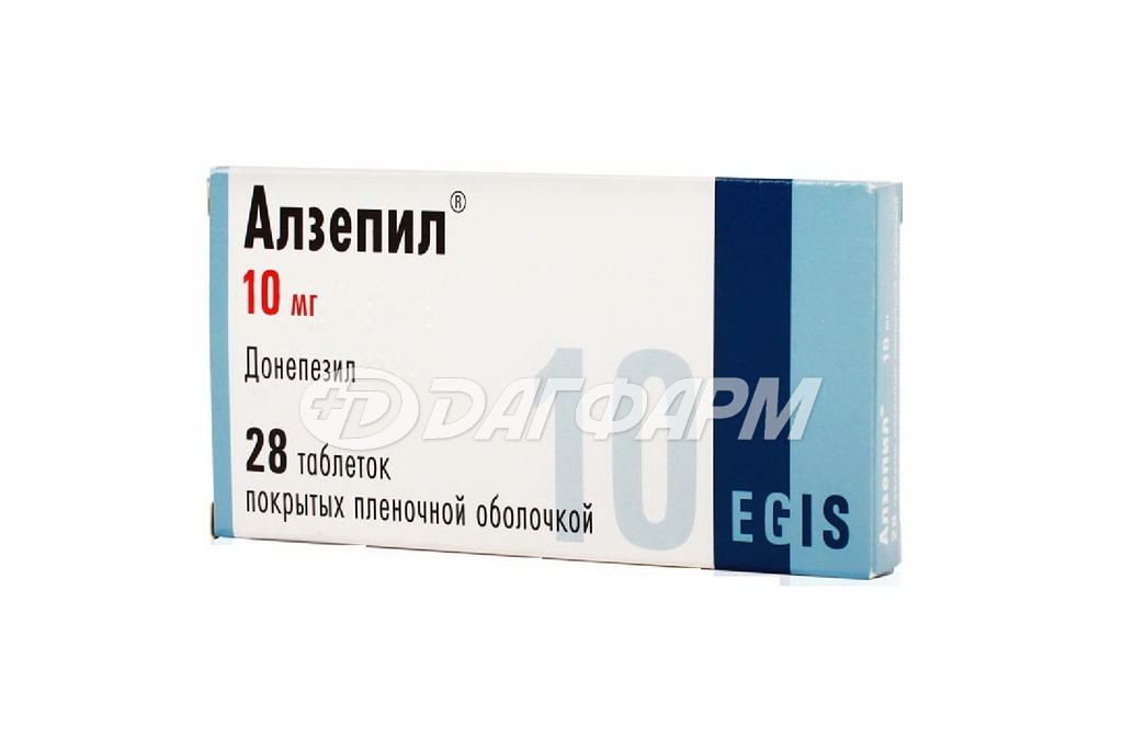 АЛЗЕПИЛ таблетки, покрытые пленочной оболочкой 10мг №28