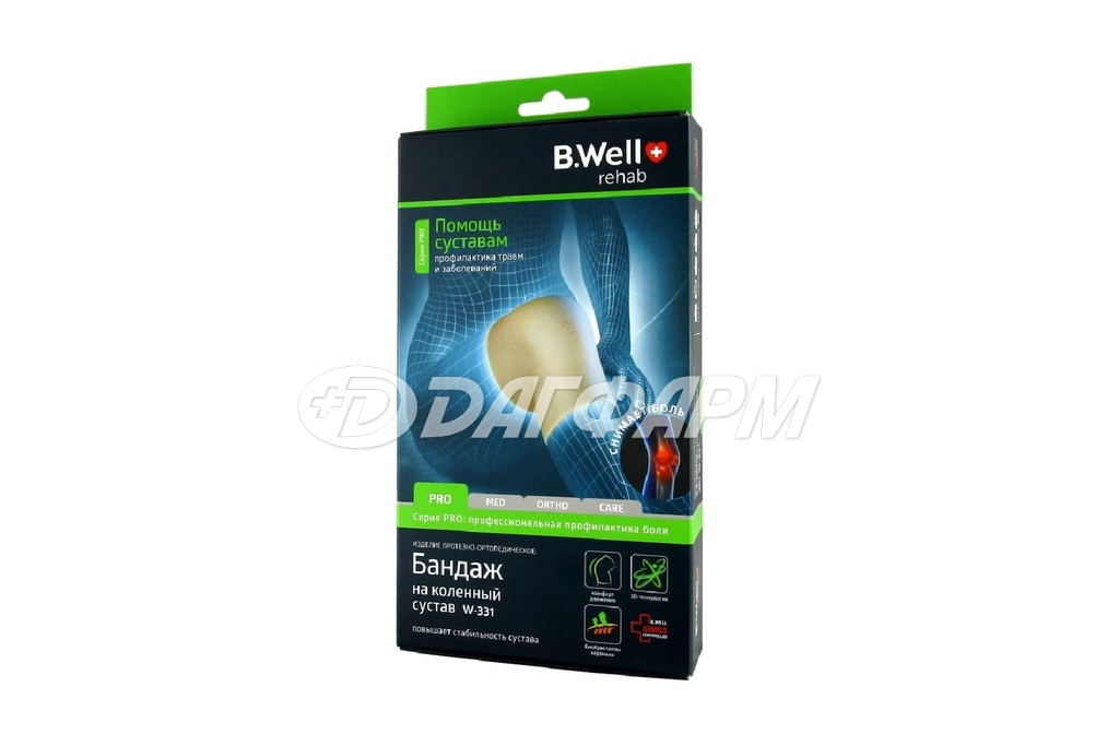 //Бандаж ортопедический на коленный сустав W-331 бежевый  L