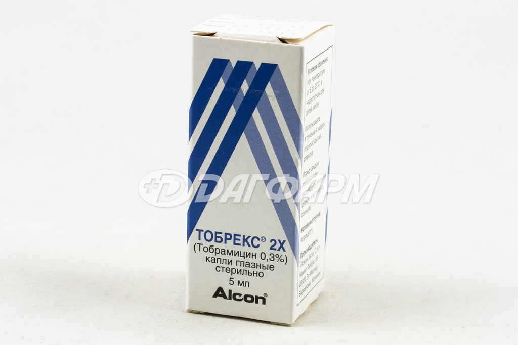 ТОБРЕКС 2X капли глазные 0,3% 5мл