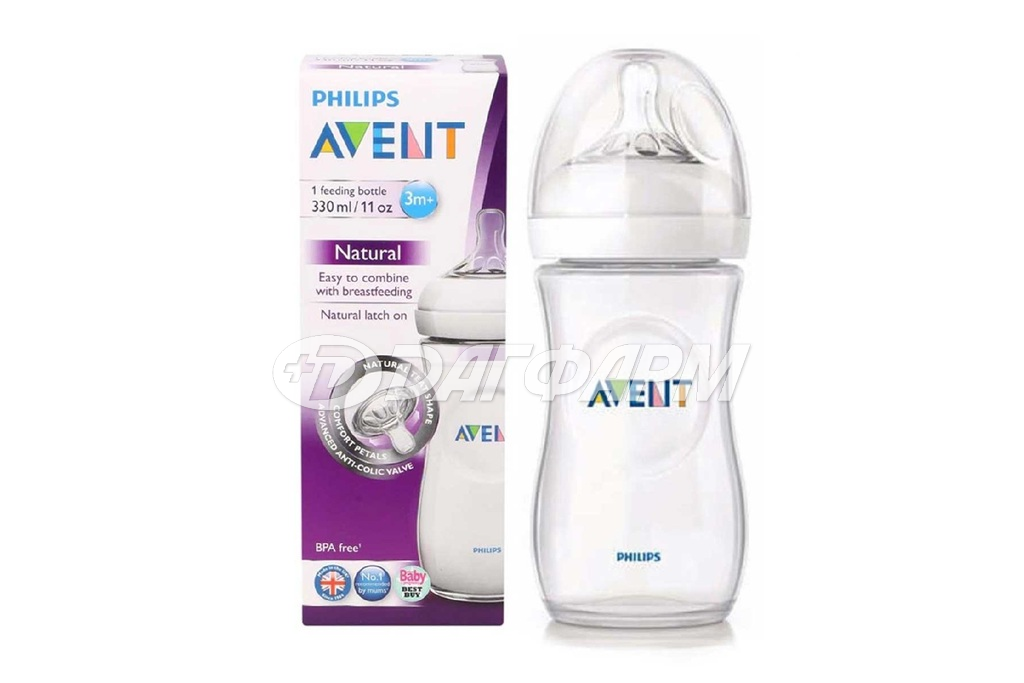 AVENT  бутылочка д/кормления natural 330мл №1 scf036/17