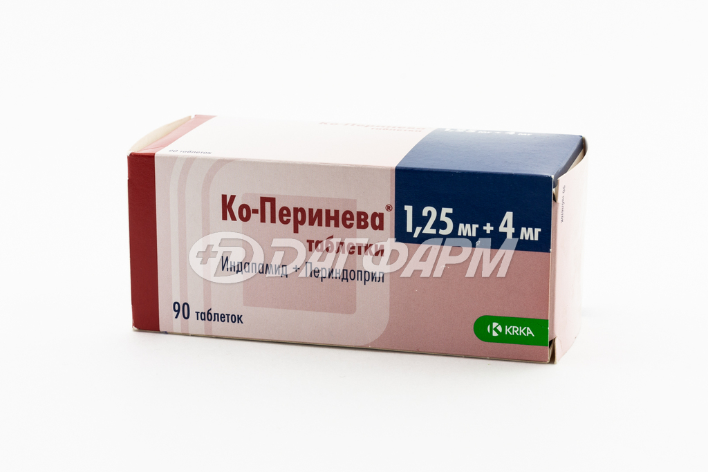 КО-ПЕРИНЕВА таблетки 1,25мг+4мг №90