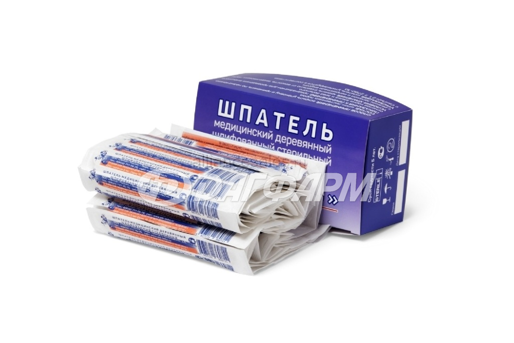 ШПАТЕЛЬ  деревянный стерильный №1 лейко
