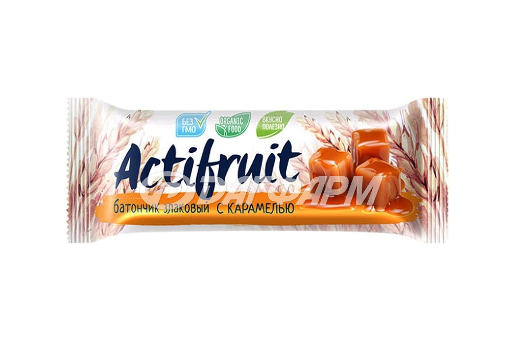 АКТИФРУТ батончик злаковый Карамель 24г