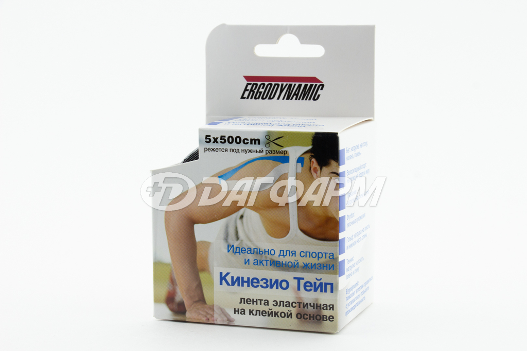 SFM кинезио-тейп лента эластичная, 5х500СМ, чёрный