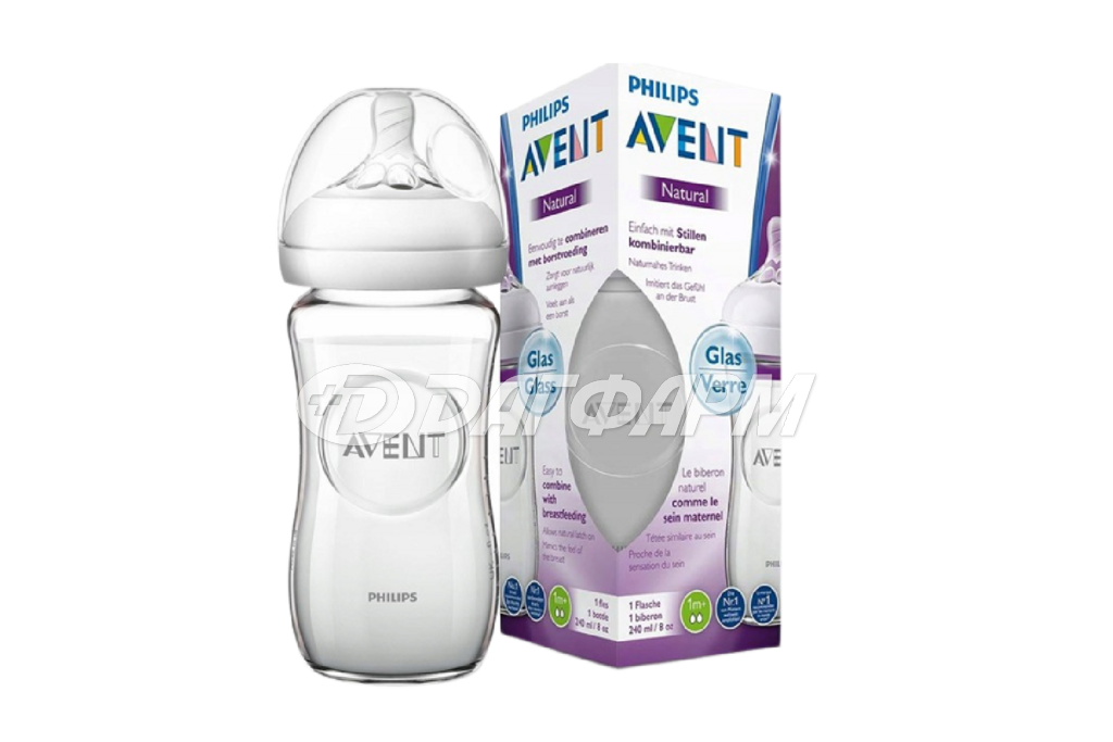 АВЕНТ NATURAL бутылочка стекл. 240мл (SCF053/17)
