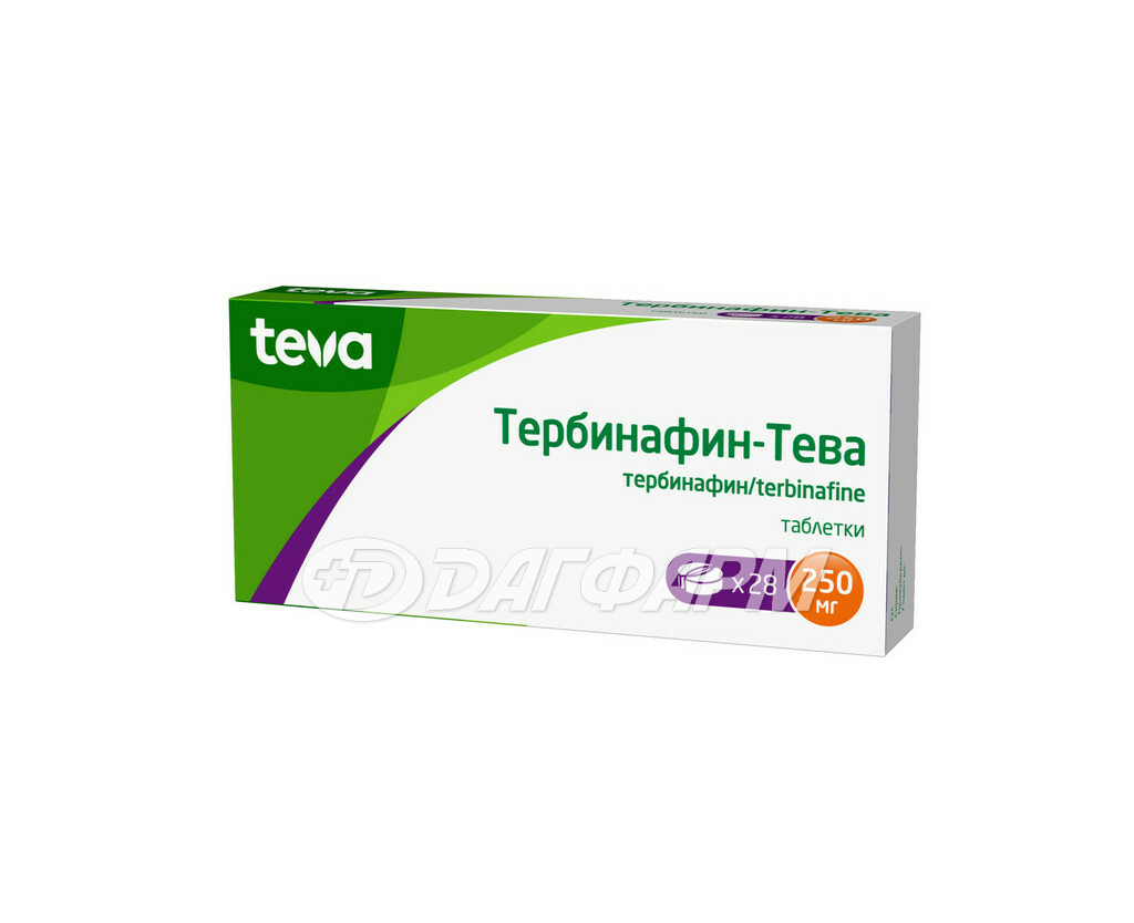 ТЕРБИНАФИН-ТЕВА таблетки 250мг №28