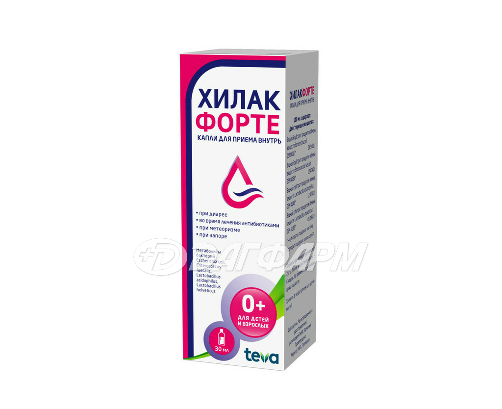 ХИЛАК ФОРТЕ капли для приема внутрь флакон с капельницей 30мл
