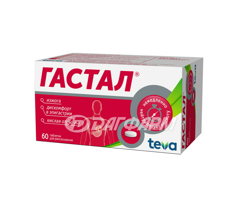 ГАСТАЛ таблетки для рассасывания №60