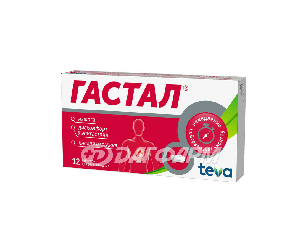 ГАСТАЛ таблетки для рассасывания №12