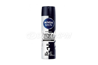NIVEA MEN  дезодорант-спрей д/черн/белого оригинал 150мл
