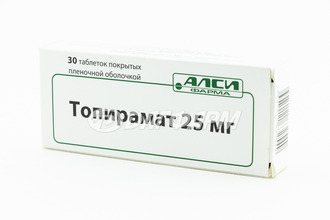 ТОПИРАМАТ таблетки, покрытые оболочкой 25мг №30