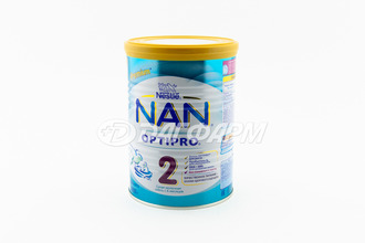 NAN 2 OPTIPRO смесь сухая молочная, 6-12мес 400г