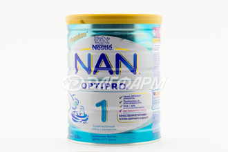 NAN 1 OPTIPRO смесь сухая молочная, 0-6мес  800г