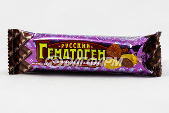 ГЕМАТОГЕН РУССКИЙ с изюмом в шоколаде 40г