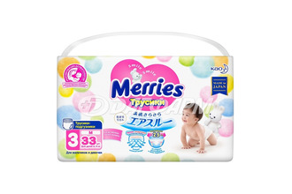 MERRIES меррис подгузники-трусики р.m 6-11кг №33