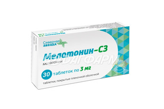 МЕЛАТОНИН-СЗ таблетки покрытые пленочной оболочкой  3мг №30