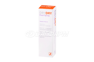 DRYDRY foot спрей средство от обильного потоотделения ног 100мл
