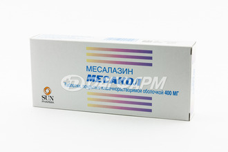 МЕСАКОЛ таблетки, покрытые кишечнорастворимой оболочкой 400мг №50