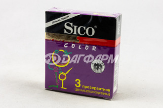 SICO сико презервативы color цветные №3