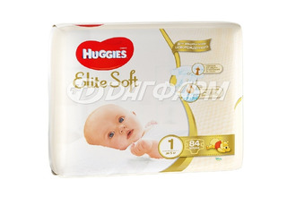 ХАГГИС Elite Soft подгузники размер 1 (1-5кг)  для новорожденных №84