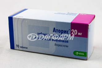 АТОРИС таблетки, покрытые пленочной оболочкой 20мг №30