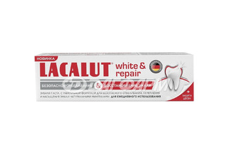 LACALUT WHITE&REPAIR лакалют паста зубн. уайт репейр безопасное отбеливание и восстанавливающий  эмали 75мл