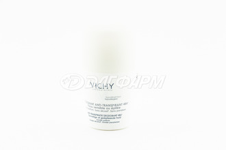 VICHY дезодорант-шарик для чувствительной кожи 48ч 50мл белый