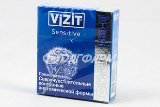 ВИЗИТ  презервативы hi-tech sensitive №3