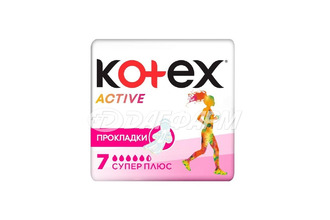 KOTEX ACTIV котекс прокладки актив супер плюс №7