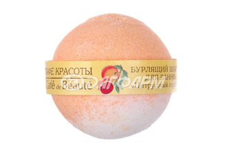 КАФЕ КРАСОТЫ шар бурлящий для ванны "Цитрусовый сорбет", 120г