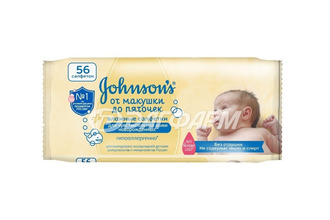 JOHNSONS BABY  джонсонс беби салфетки влажные от макушки до пяточек №56