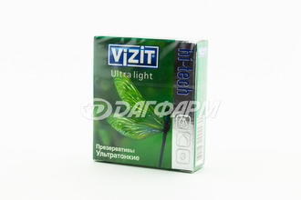 ВИЗИТ  презервативы hi-tech ultra light ультратонкие №3