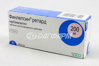 ФИНЛЕПСИН РЕТАРД таблетки пролонгированного действия 200мг №50