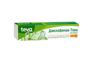 ДИКЛОФЕНАК-ТЕВА гель 1% туба 40г