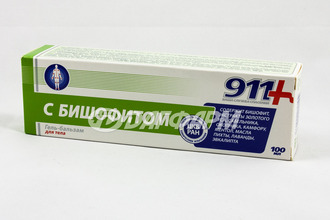 911 С БИШОФИТОМ гель-бальзам для тела при боли в суставах и мышцах 100мл