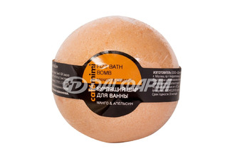 КАФЕ МИМИ шар бурлящий для ванны Манго и апельсин 120г