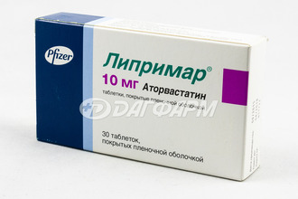 ЛИПРИМАР таблетки, покрытые пленочной оболочкой 10мг №30