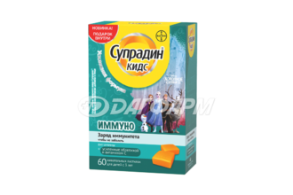 СУПРАДИН КИДС ИММУНО  пастилки жев. №60