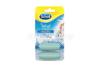 SCHOLL velvet smooth wet&dry насадки сменные роликовые для электрической пилки №2