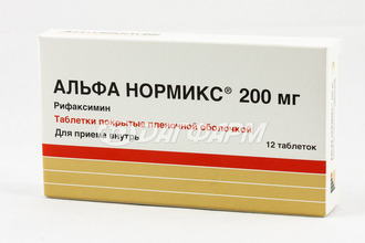 АЛЬФА-НОРМИКС таблетки, покрытые пленочной оболочкой 200мг №12