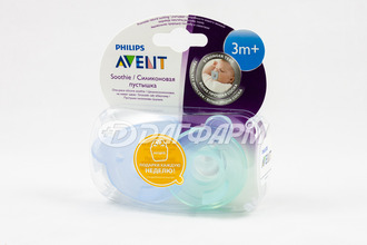 AVENT соска-пустышка Soothie Shapes силиконовая для мальчиков от 0 до 3 месяцев, SCF194/04