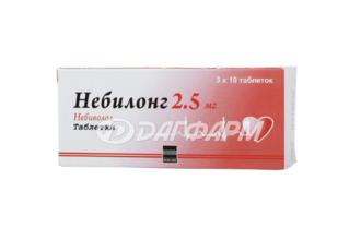 НЕБИЛОНГ таблетки 2,5мг №30