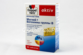 DOPPEL HERZ AKTIV маний+витамины группы в таблетки №30