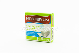 //ЛЕЙКОПЛАСТЫРЬ MASTER UNI UNIPORE МЕДИЦ.ФИКСИР.НА НЕТКАН.ОСН.1Х500СМ