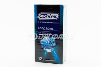 CONTEX презервативы LONG LOVE с анестетиком №12